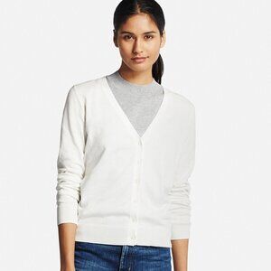 Uniqlo UV Protection Supima® Cotton V-Neck Cardigan
